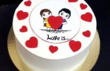 Свадебный торт в стиле love is