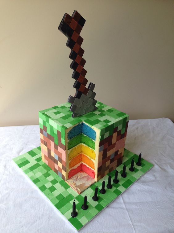 торт Minecraft